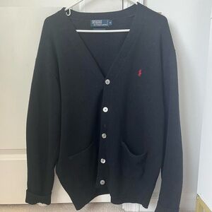 Polo by Ralph Lauren Men's Black Sweater 100% lambswool